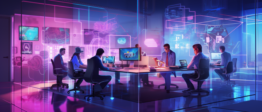 Colaboración entre humanos e inteligencia artificial que mejora la productividad y la creatividad en el lugar de trabajo