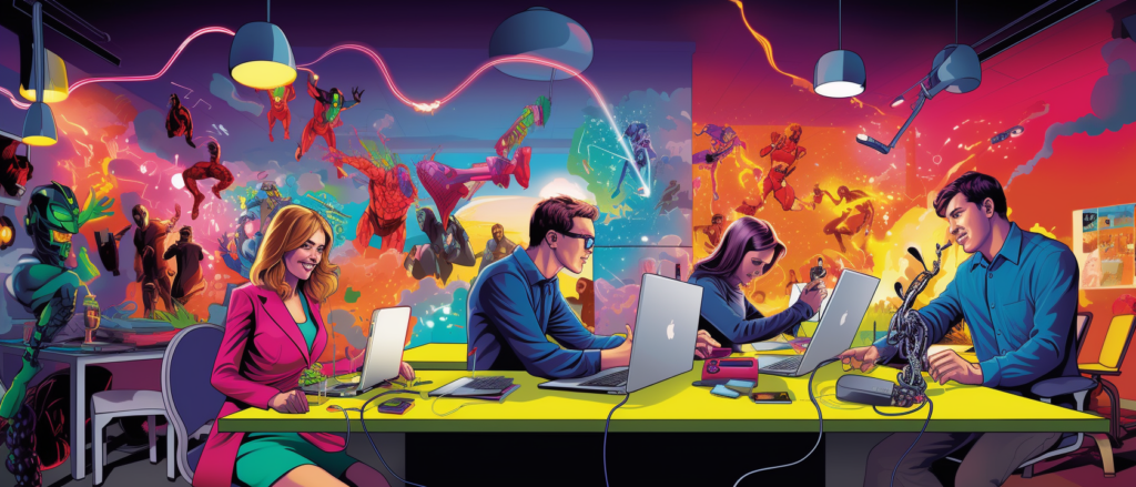 Colaboración entre humanos e inteligencia artificial que mejora la productividad y la creatividad en el lugar de trabajo